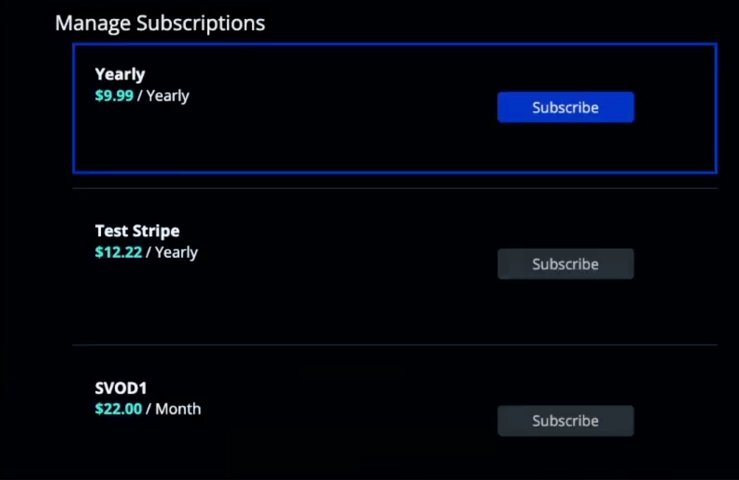 manage subscriptions